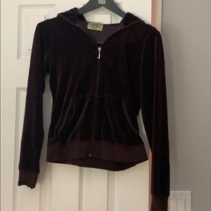 Juicy Couture Burgundy Velvet Hoody